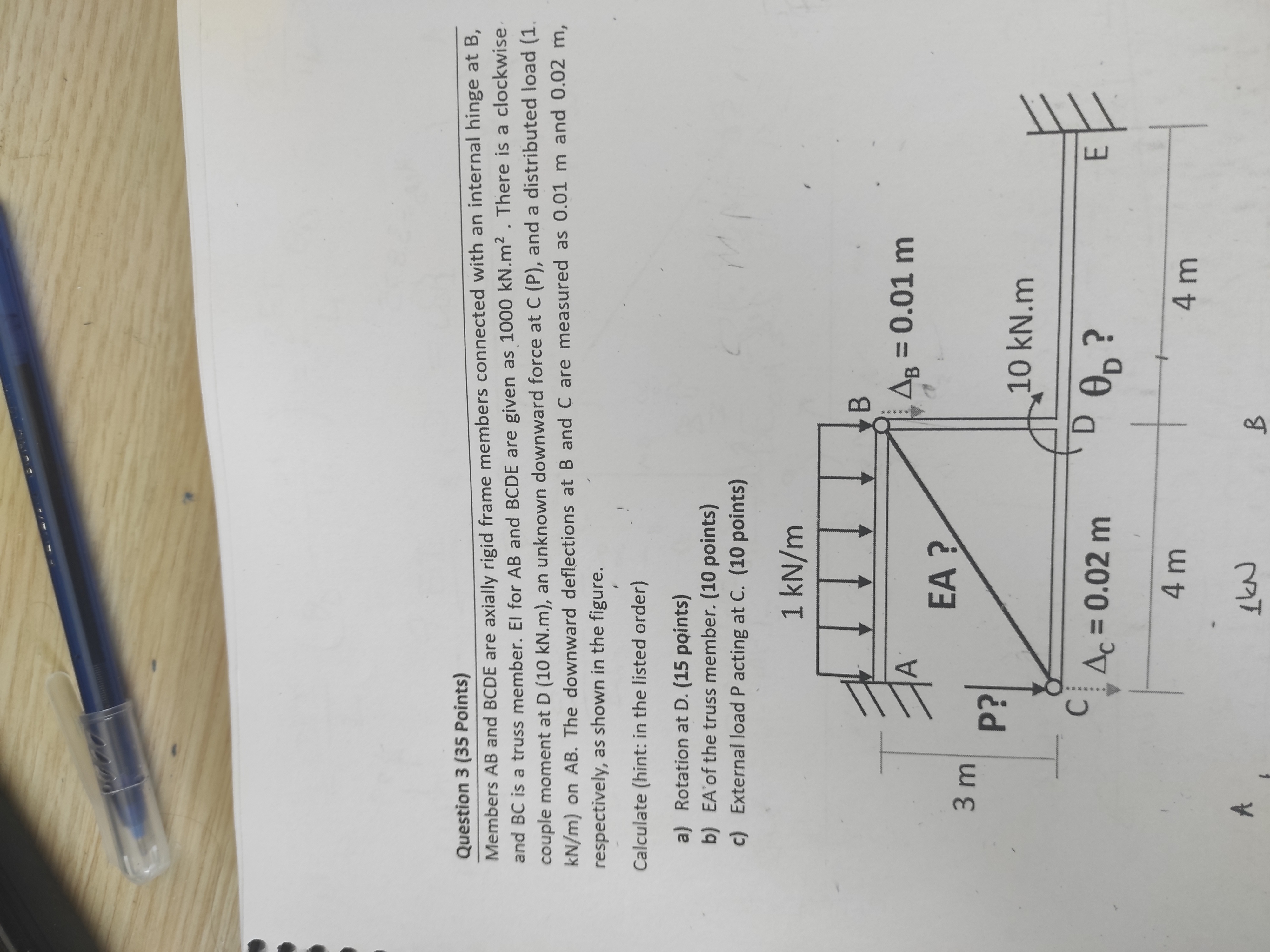 Question 3 ( 3 5 Points ) Members A B and BCDE