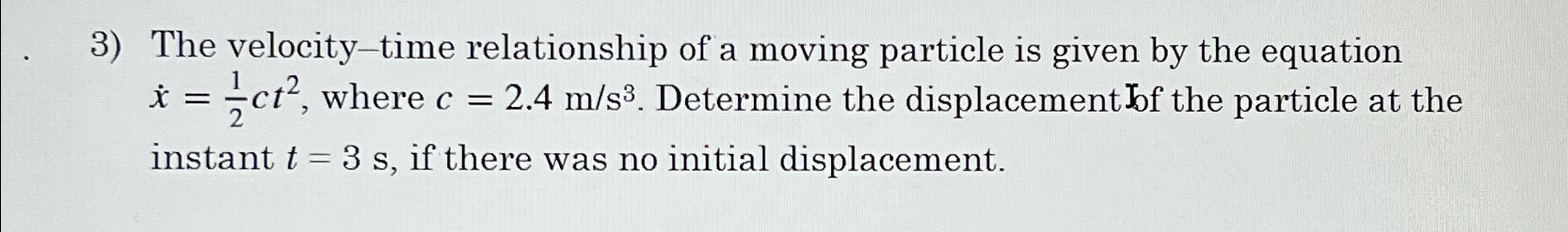 The velocity - time relationship of a moving