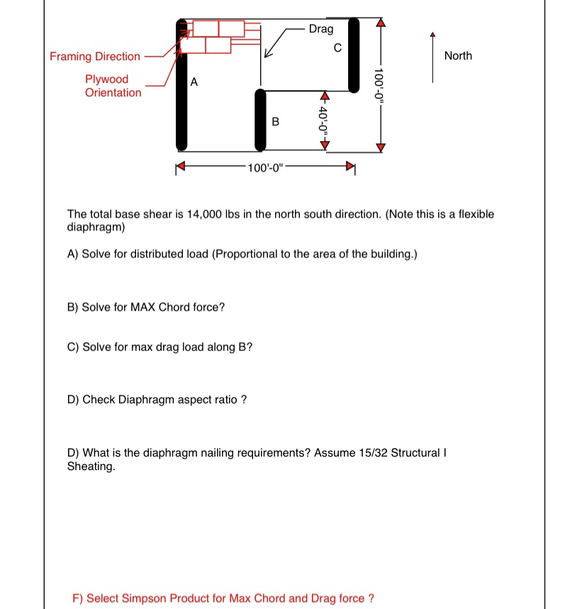 The total base shear is 1 4 , 0 0 0 l b s in the