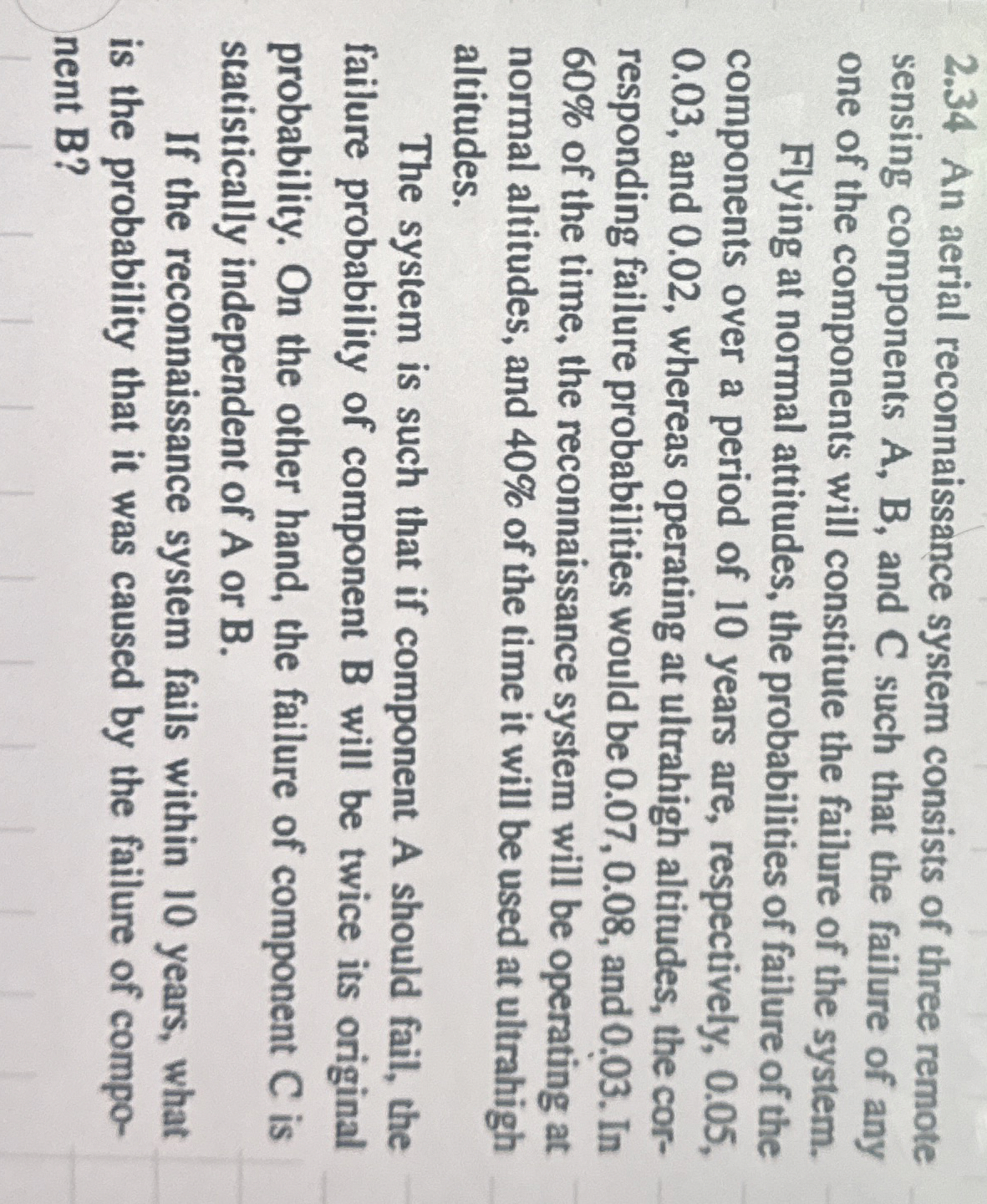 2 . 3 4 An aerial reconnaissance system consists