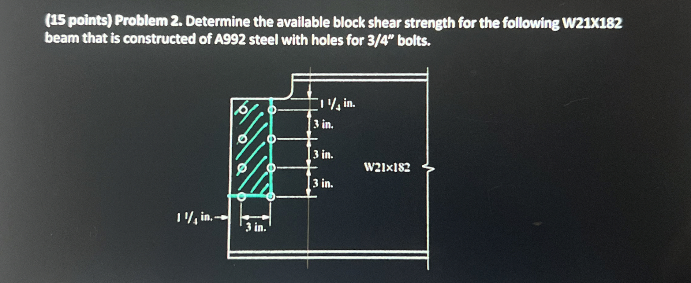 ( 1 5 points ) Problem 2 . Determine the