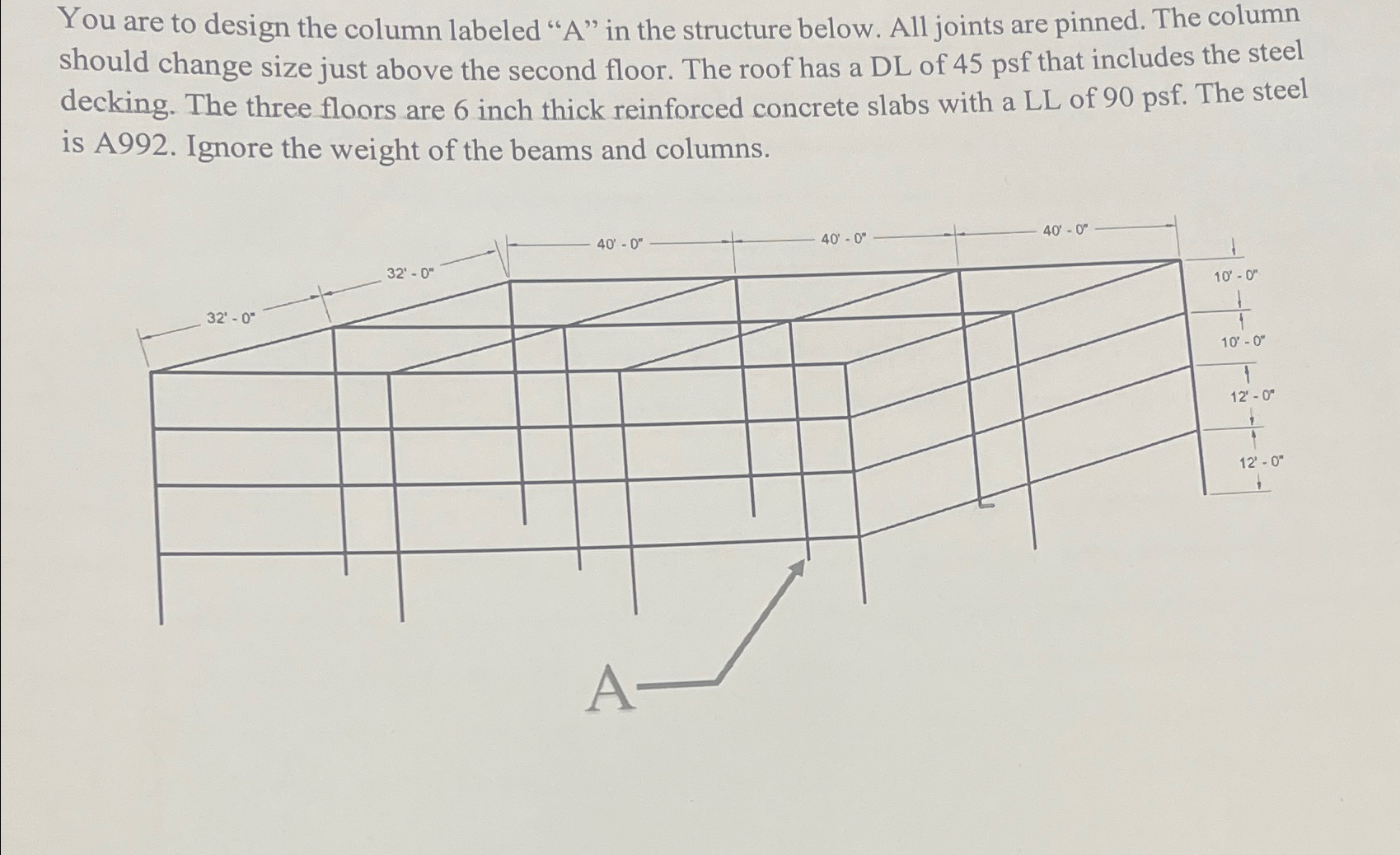 You are to design the column labeled " A " in the