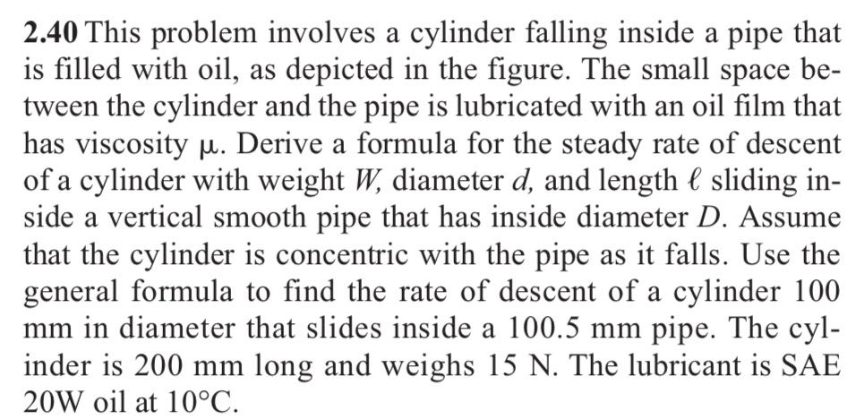 This problem involves a cylinder falling inside a