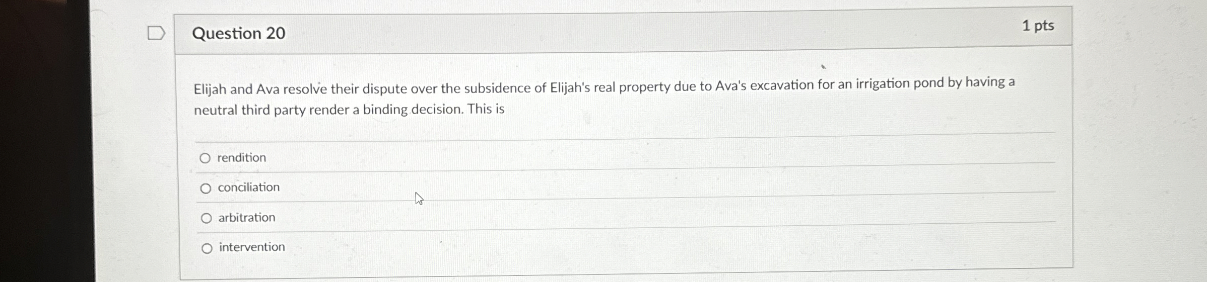 Question 2 0 Elijah and Ava resolve their dispute