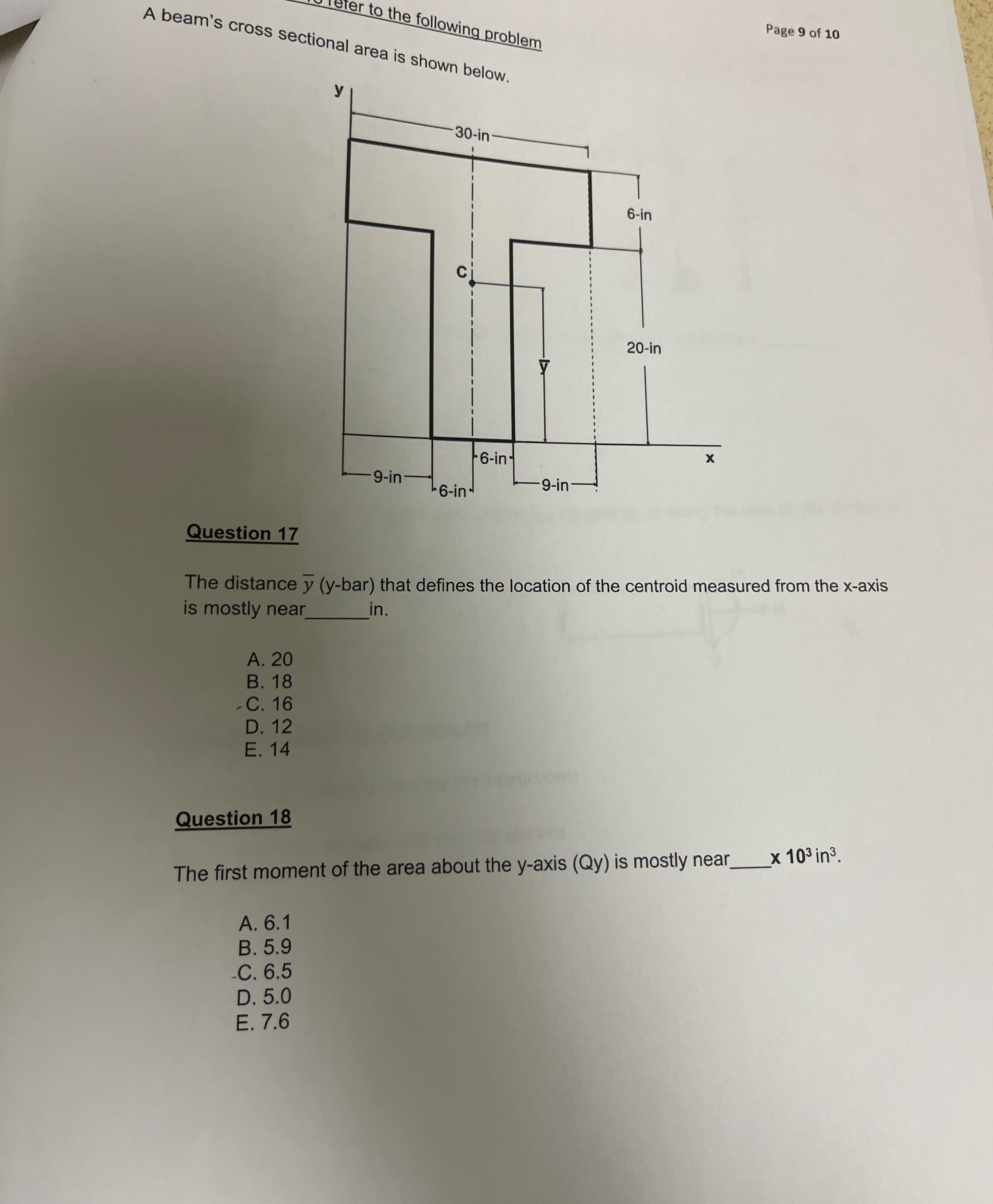 fer to the following problem Page 9 of 1 0