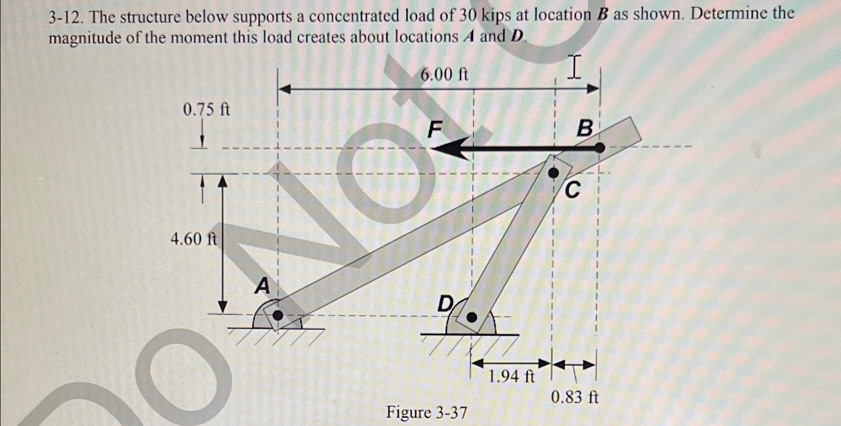 3 - 1 2 . The structure below supports a