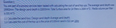 Question 1 You are part of a process services