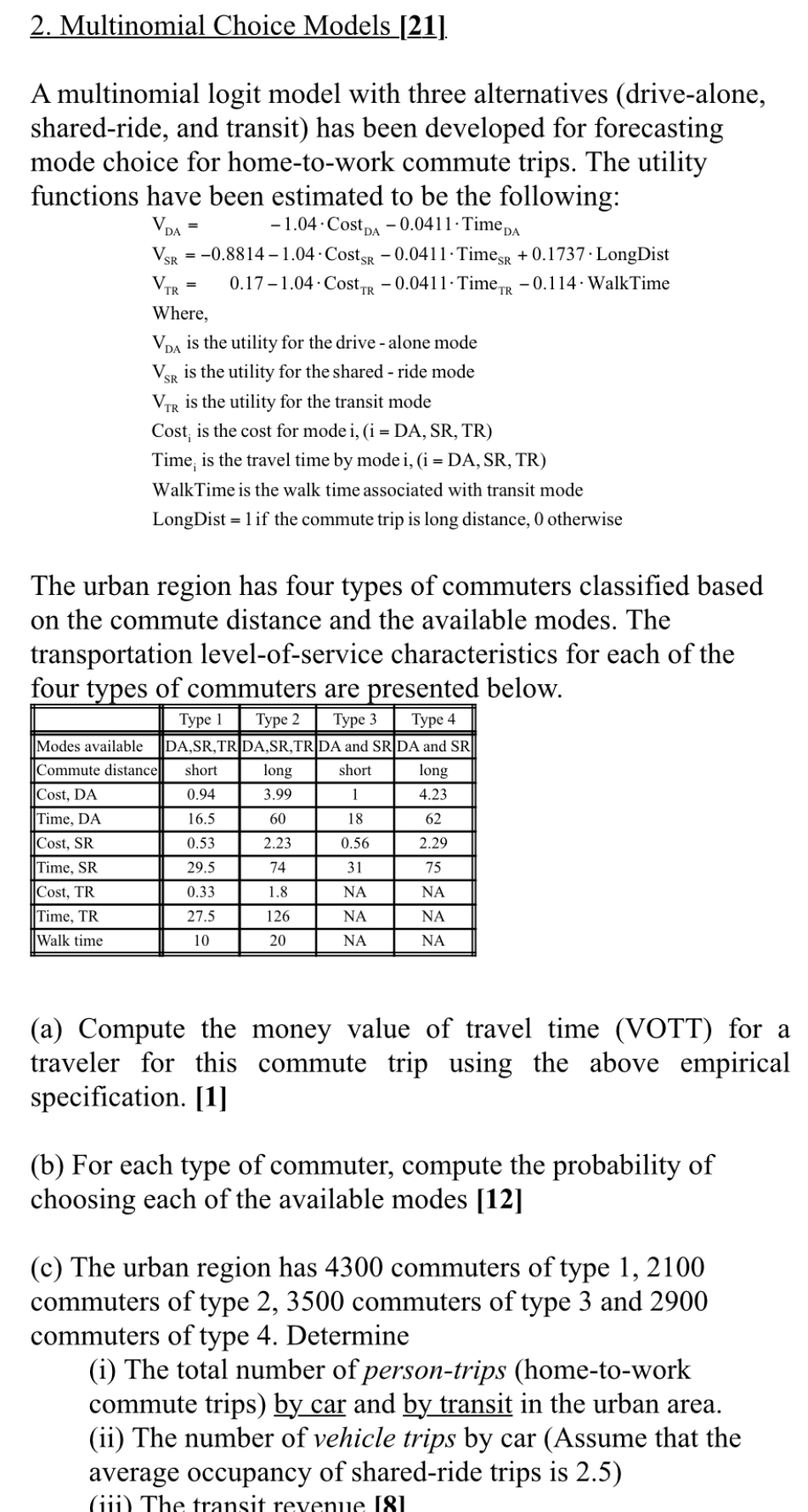 Multinomial Choice Models [ 2 1 ] A multinomial
