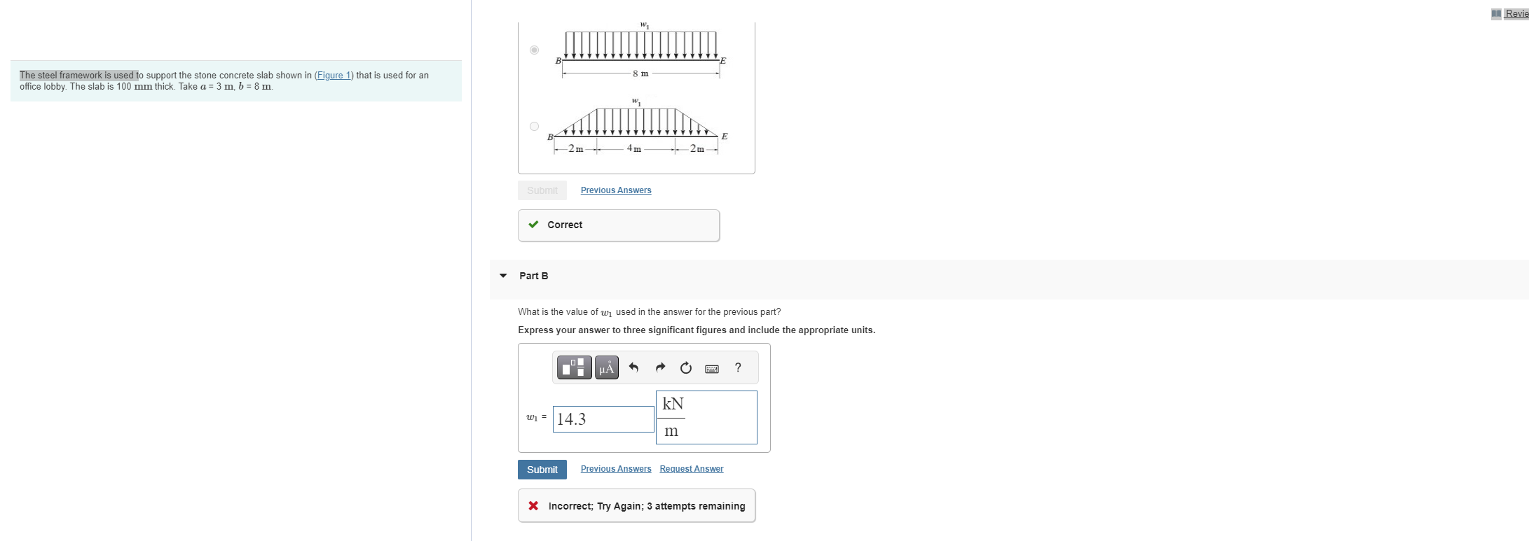 The steel framework is used to support the stone