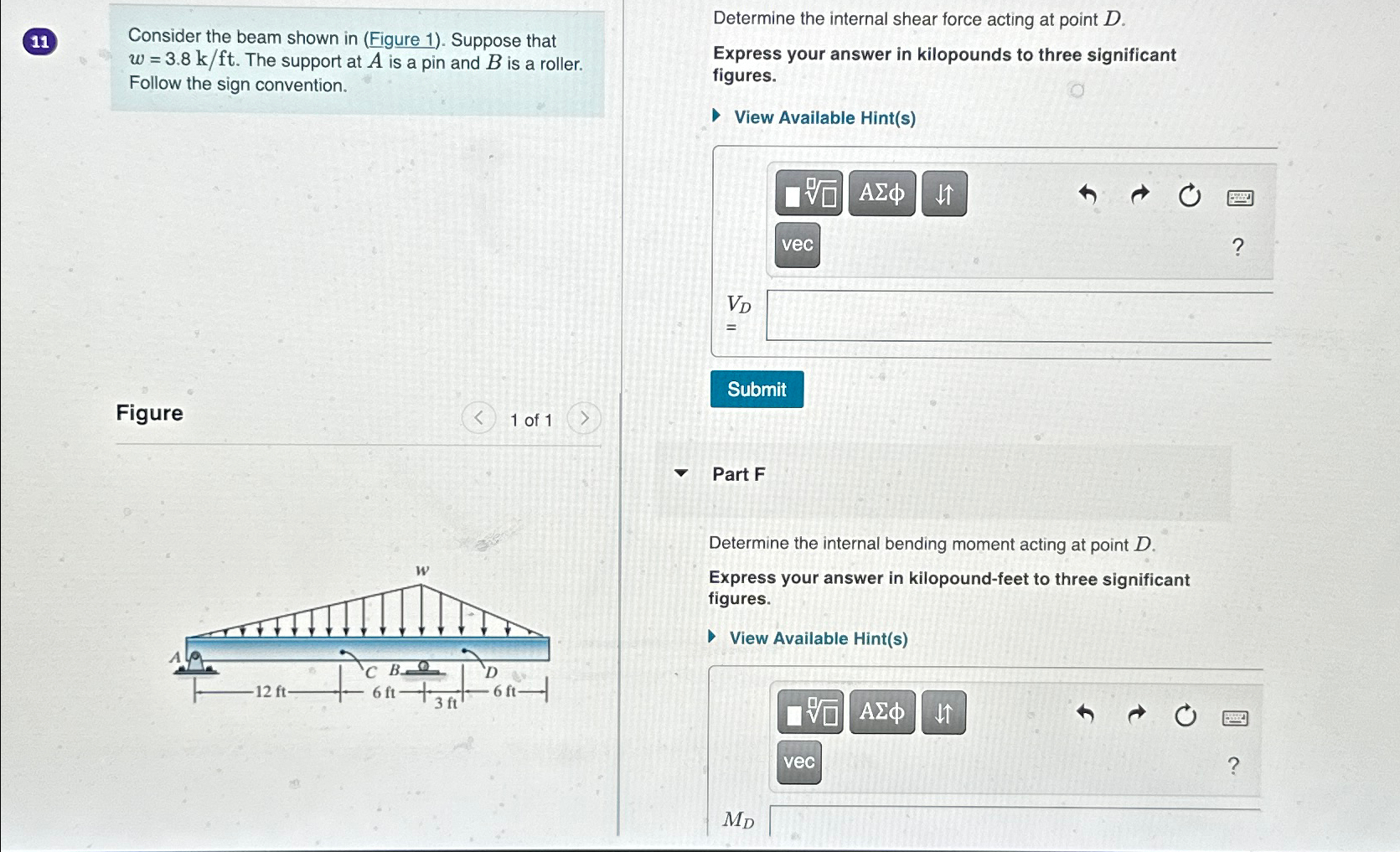 ( 1 1 ) Consider the beam shown in ( Figure 1 ) .