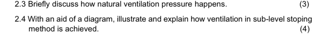 2 . 3 Briefly discuss how natural ventilation