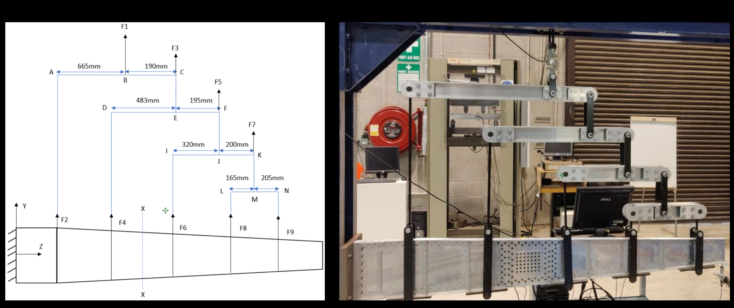 Calculate the Shear force and bending moment