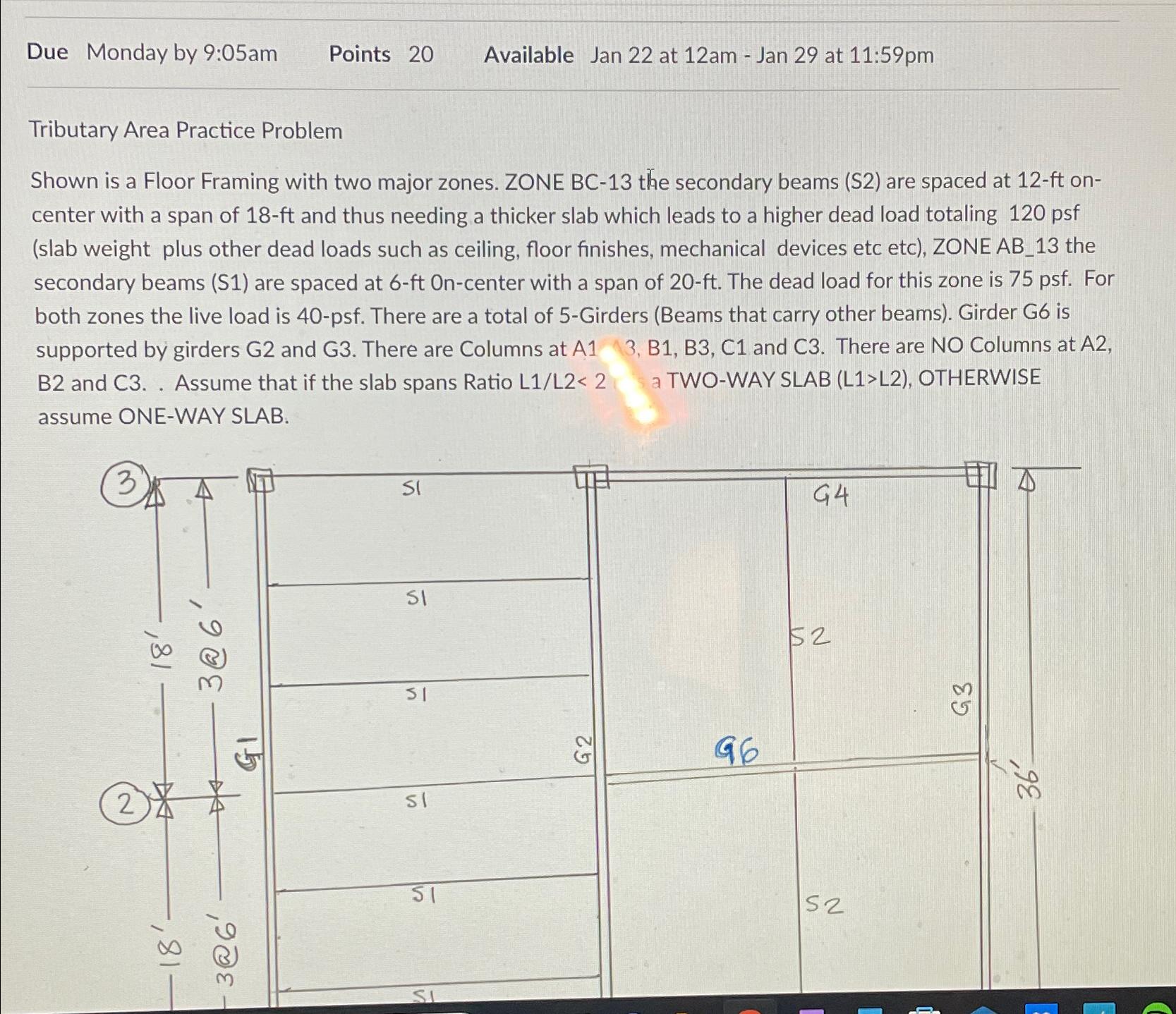 Due Monday by 9:05am Points 20 Available Jan 22