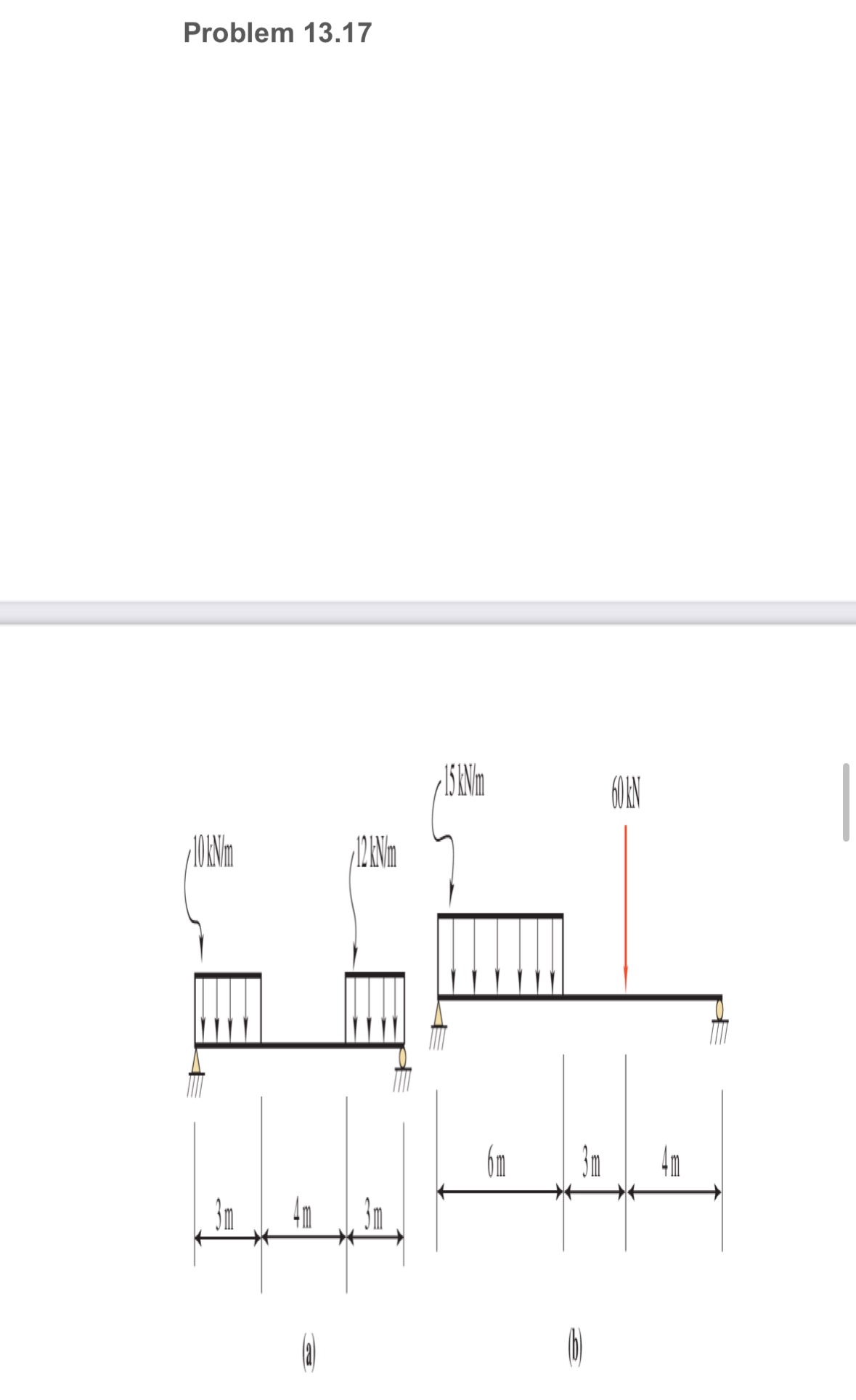 Problem 1 3 . 1 7 Slove using the shear - moment