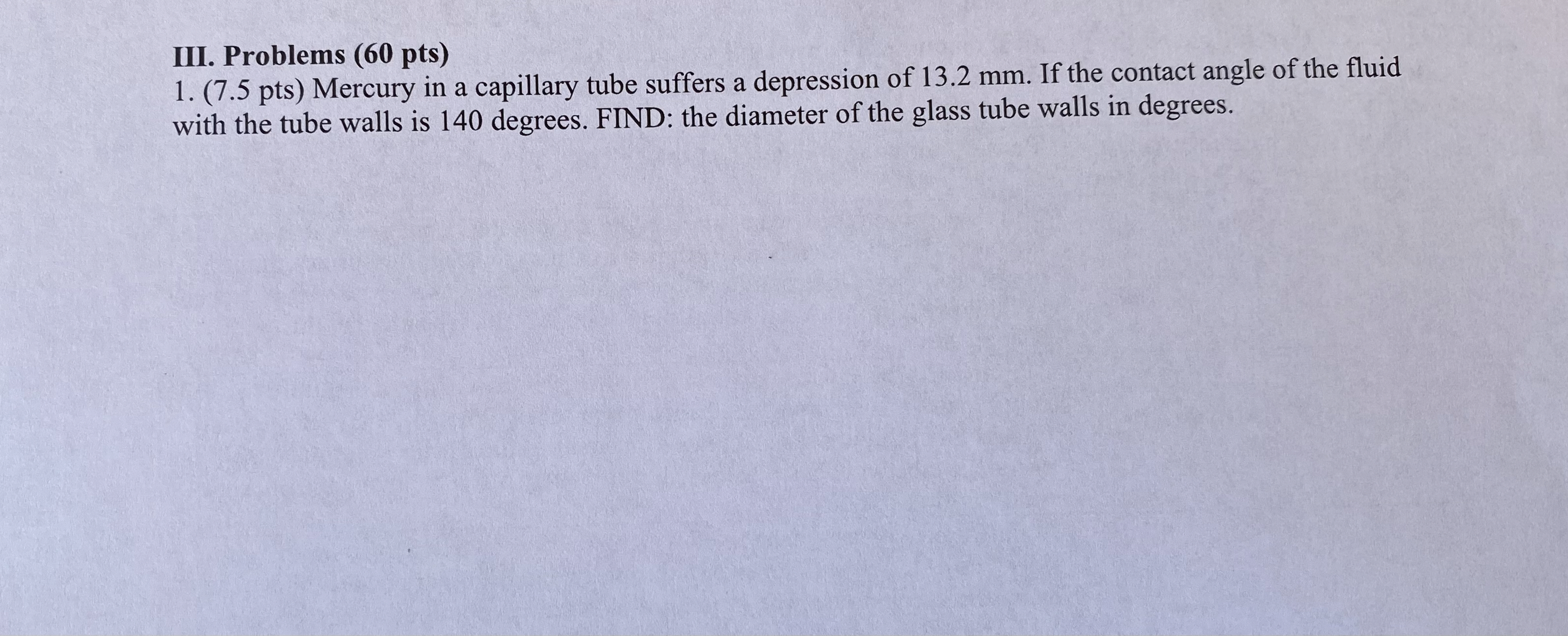 III. Problems ( 6 0 pts ) ( 7 . 5 pts