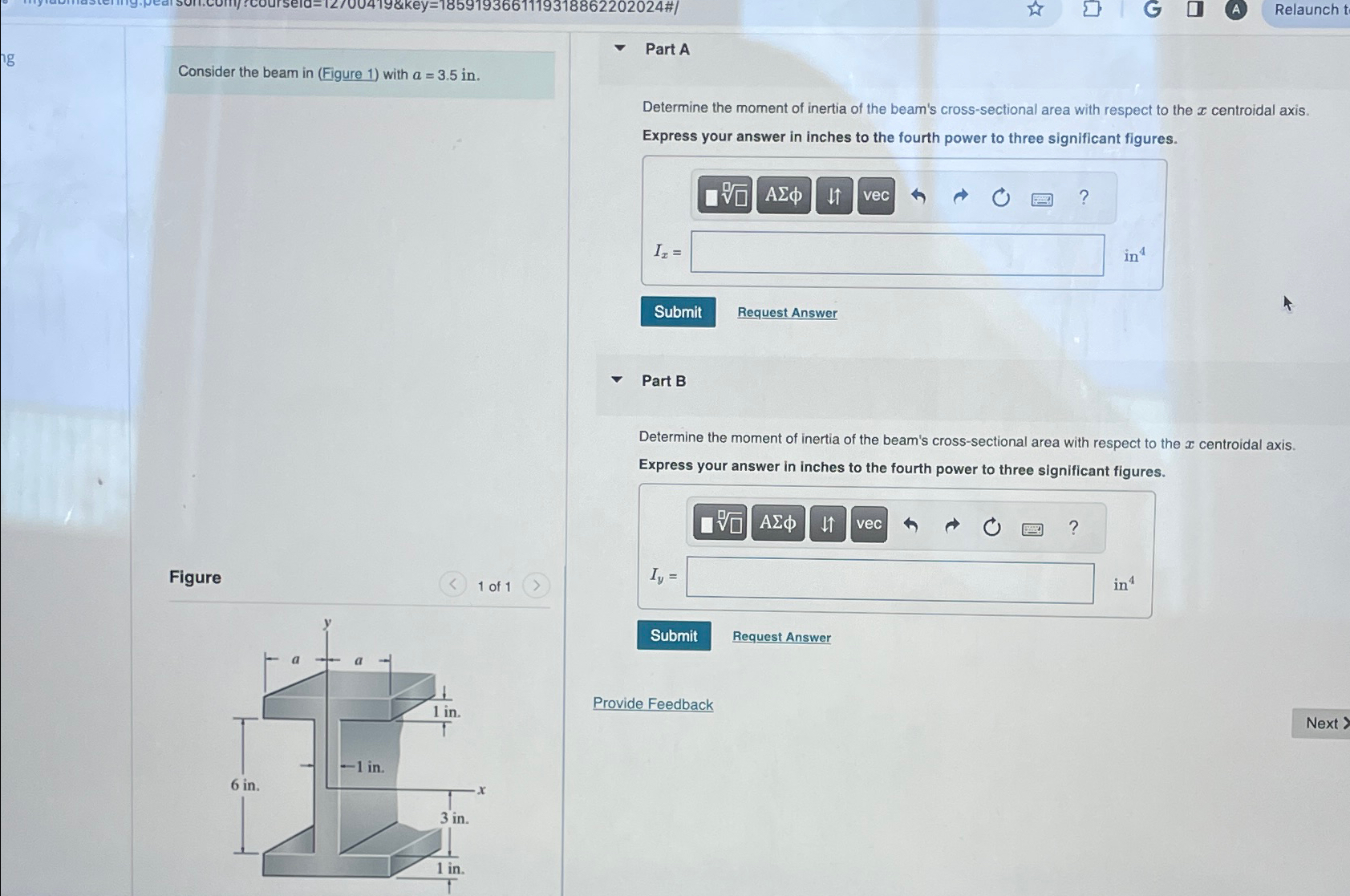 Consider the beam in ( Figure 1 ) with a = 3 . 5