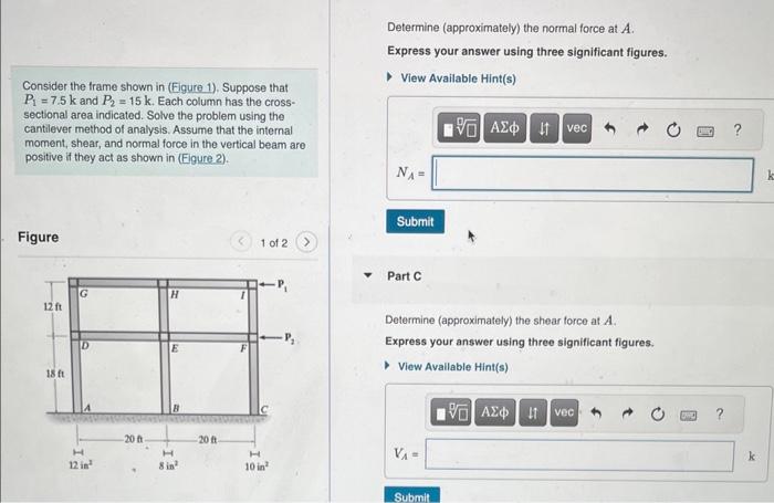 Determine ( approximately ) the normal force at A