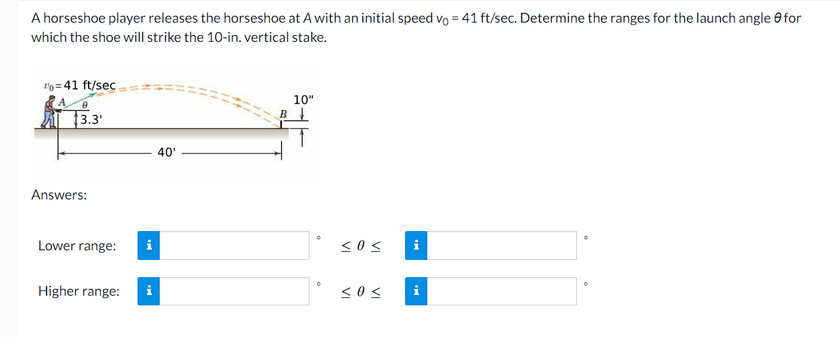 Help Pls ASAP. A horseshoe player releases the