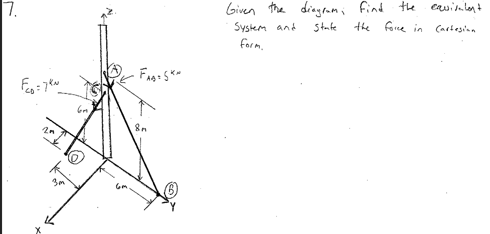 Given the diagram; find the equivalent system and
