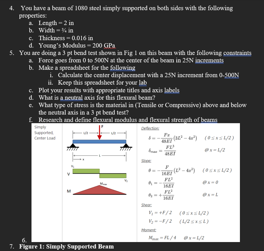 You have a beam of 1 0 8 0 steel simply supported