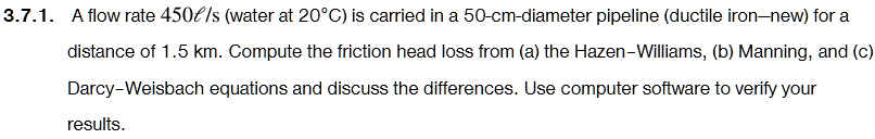 Applied Hydraulics # 3 . 7 . 1 . A flow rate 4 5