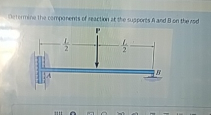 Determine the components of reaction at the