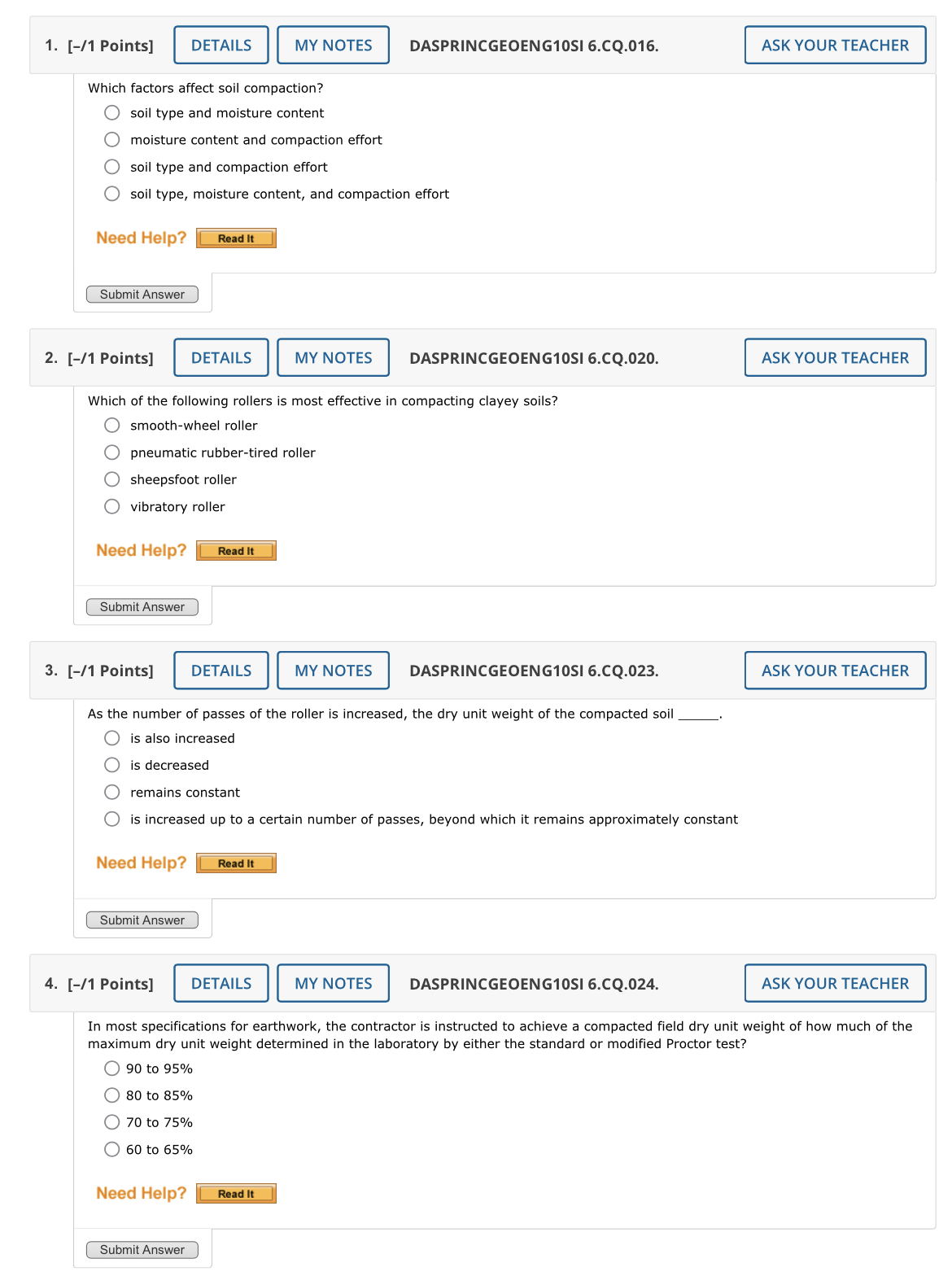 [ - / 1 Points ] DASPRINCGEOENG 1 0 SI 6 . CQ . 0