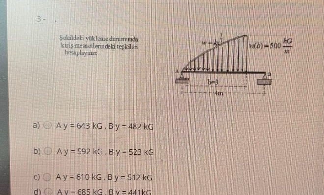 ekildeki y kleme durumunda kiril mesnetlerindeki
