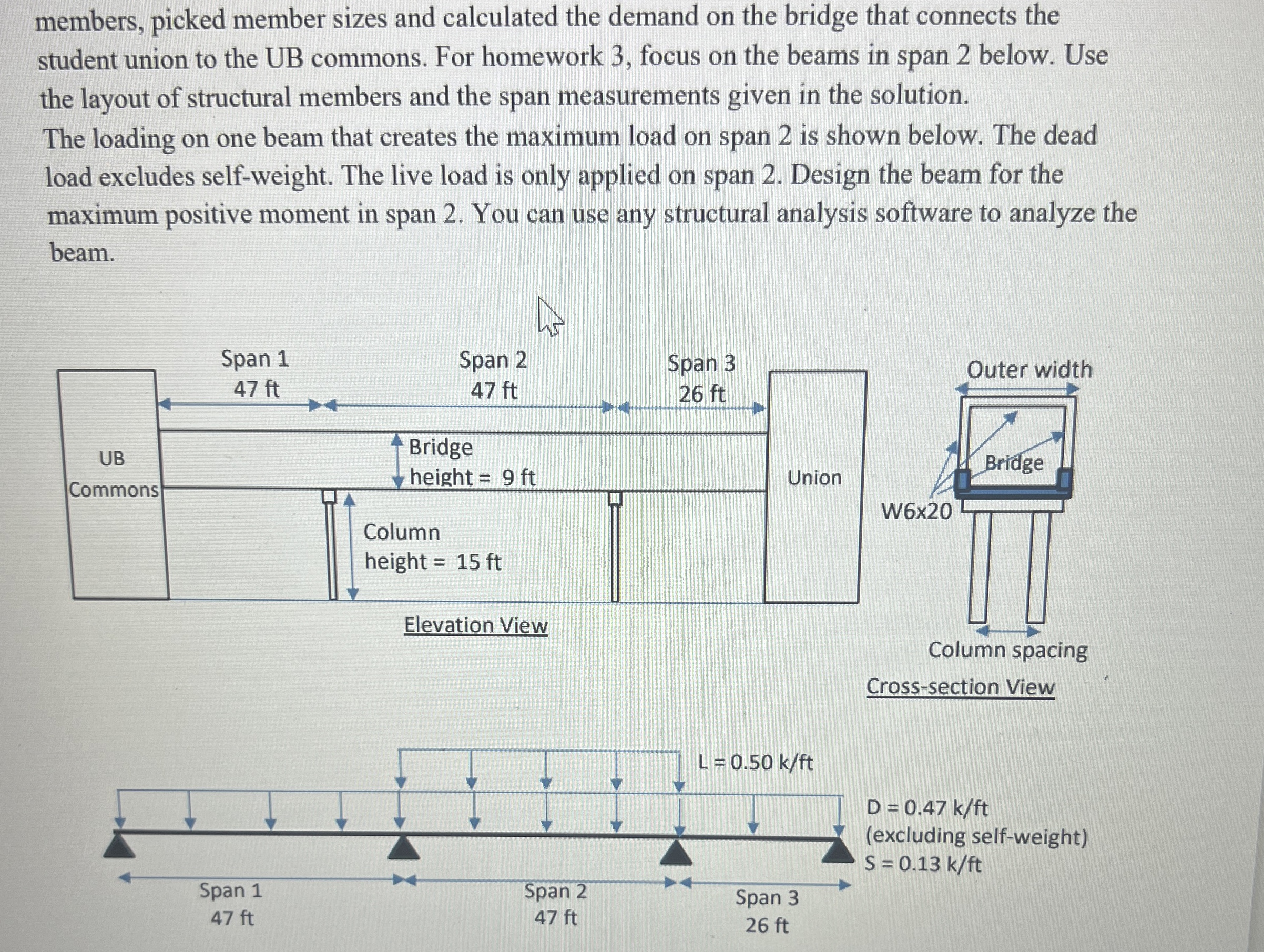 members, picked member sizes and calculated the