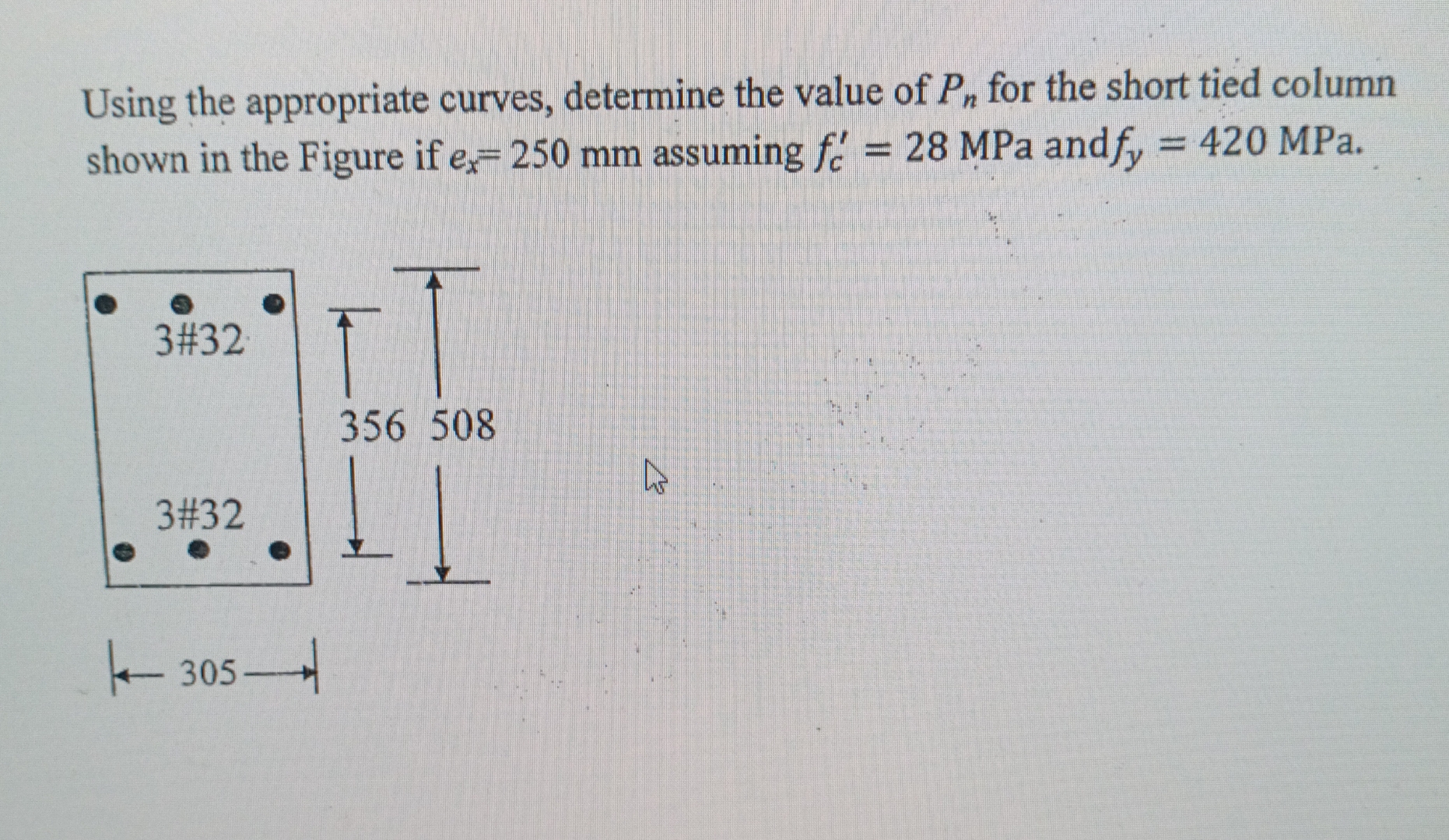 Using the appropriate curves, determine the value
