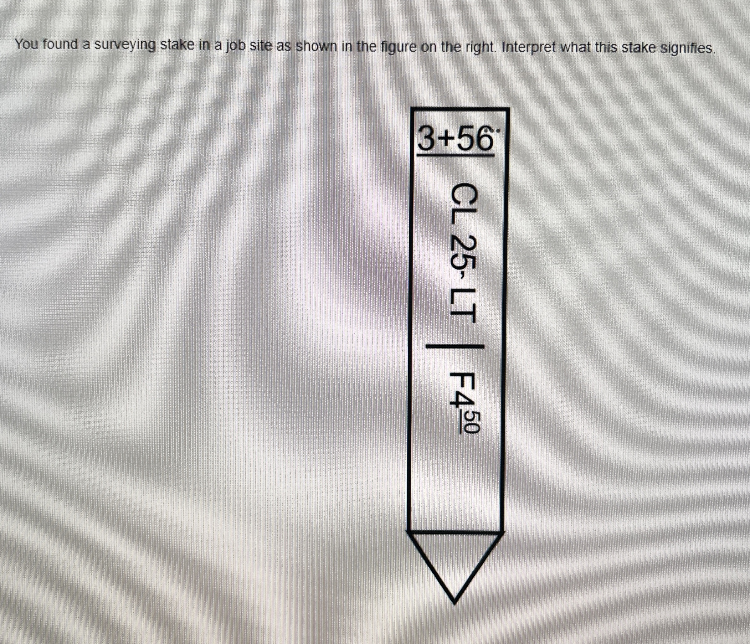 You found a surveying stake in a job site as