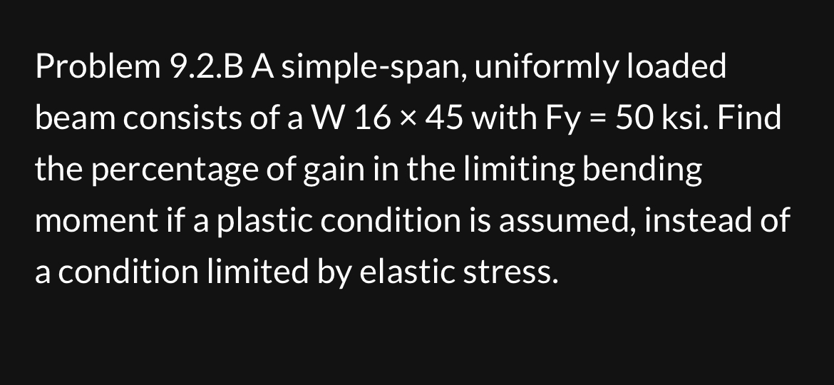 Problem 9 . 2 . B A simple - span, uniformly