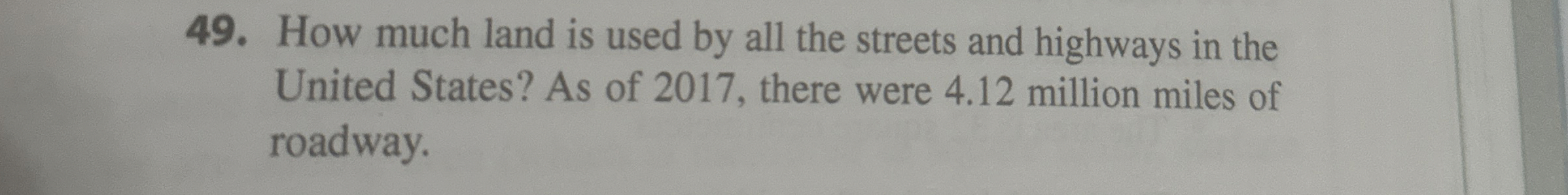 How much land is used by all the streets and