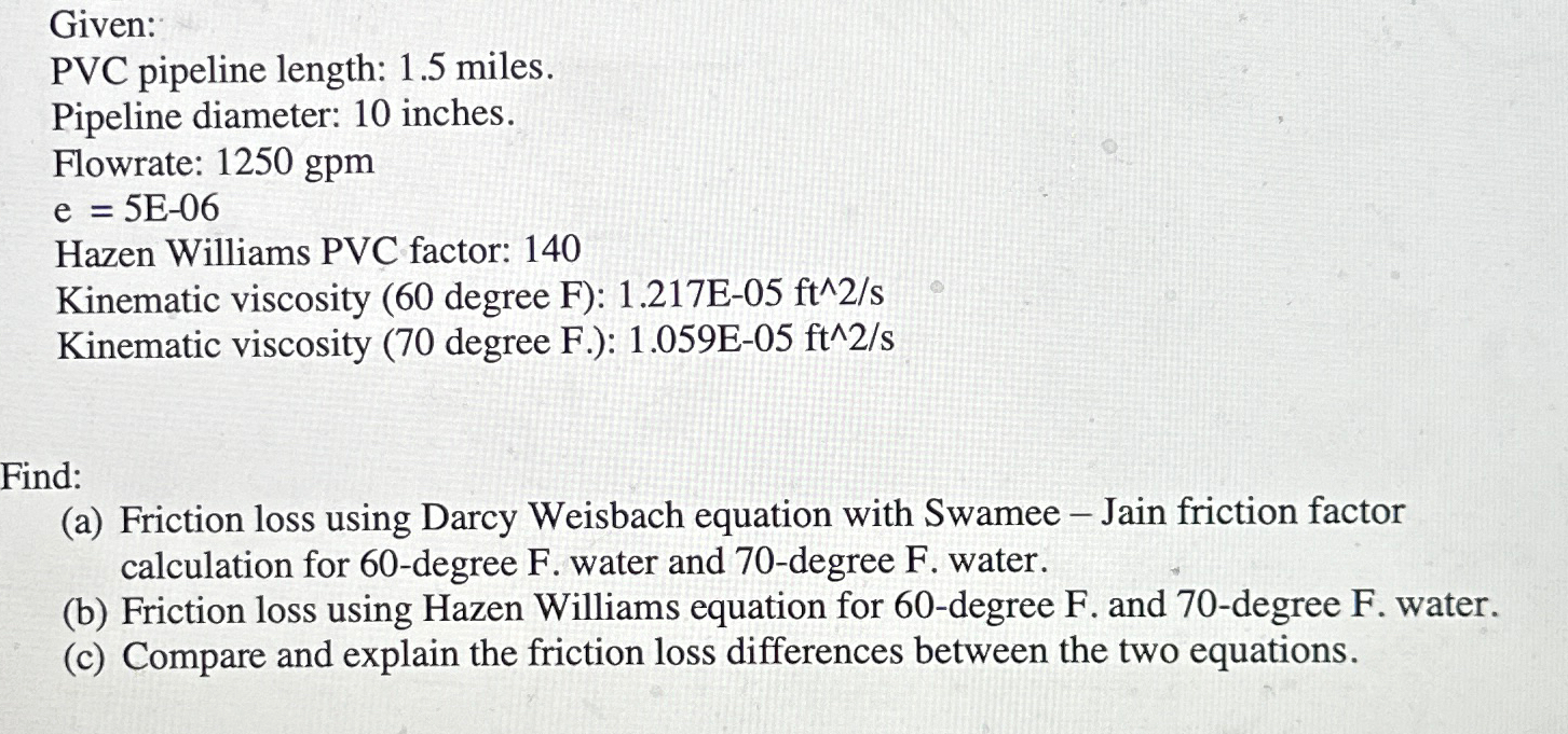 Given: PVC pipeline length: 1 . 5 miles. Pipeline