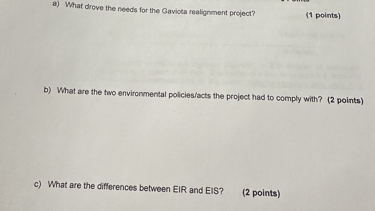 a ) What drove the needs for the Gaviota