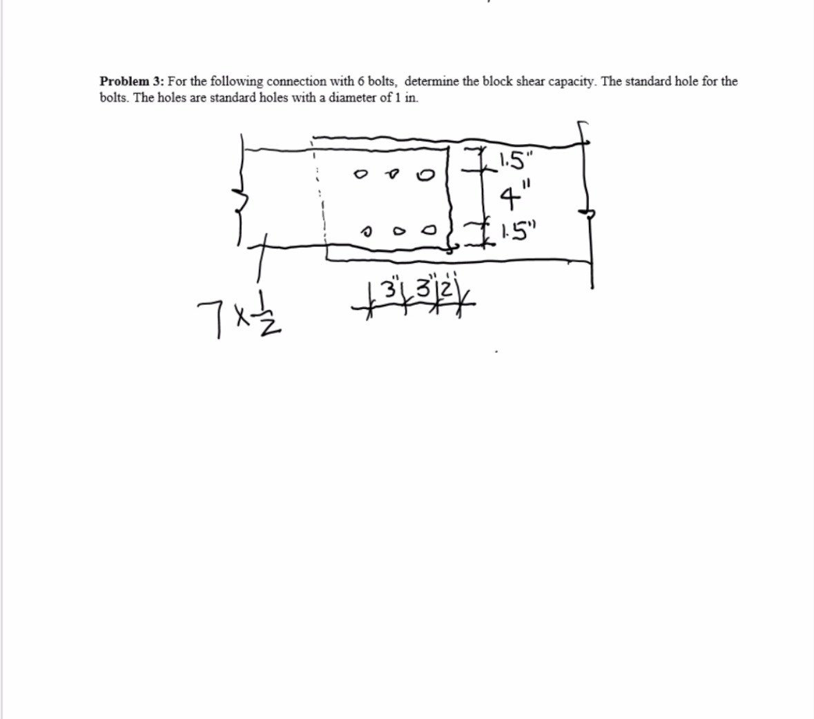 Problem 3 : For the following connection with 6
