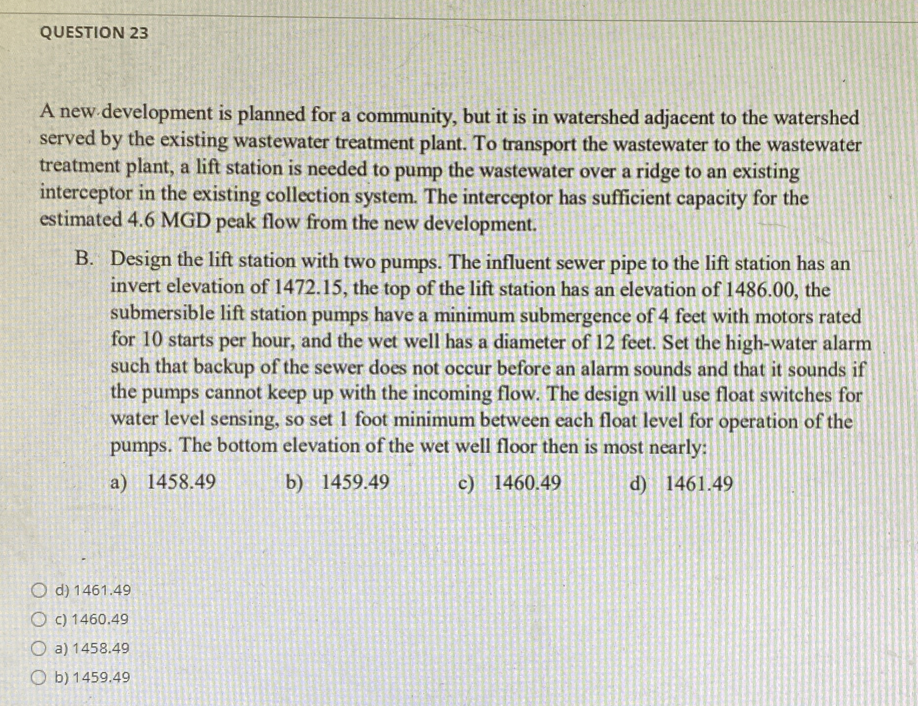 QUESTION 2 3 A new development is planned for a