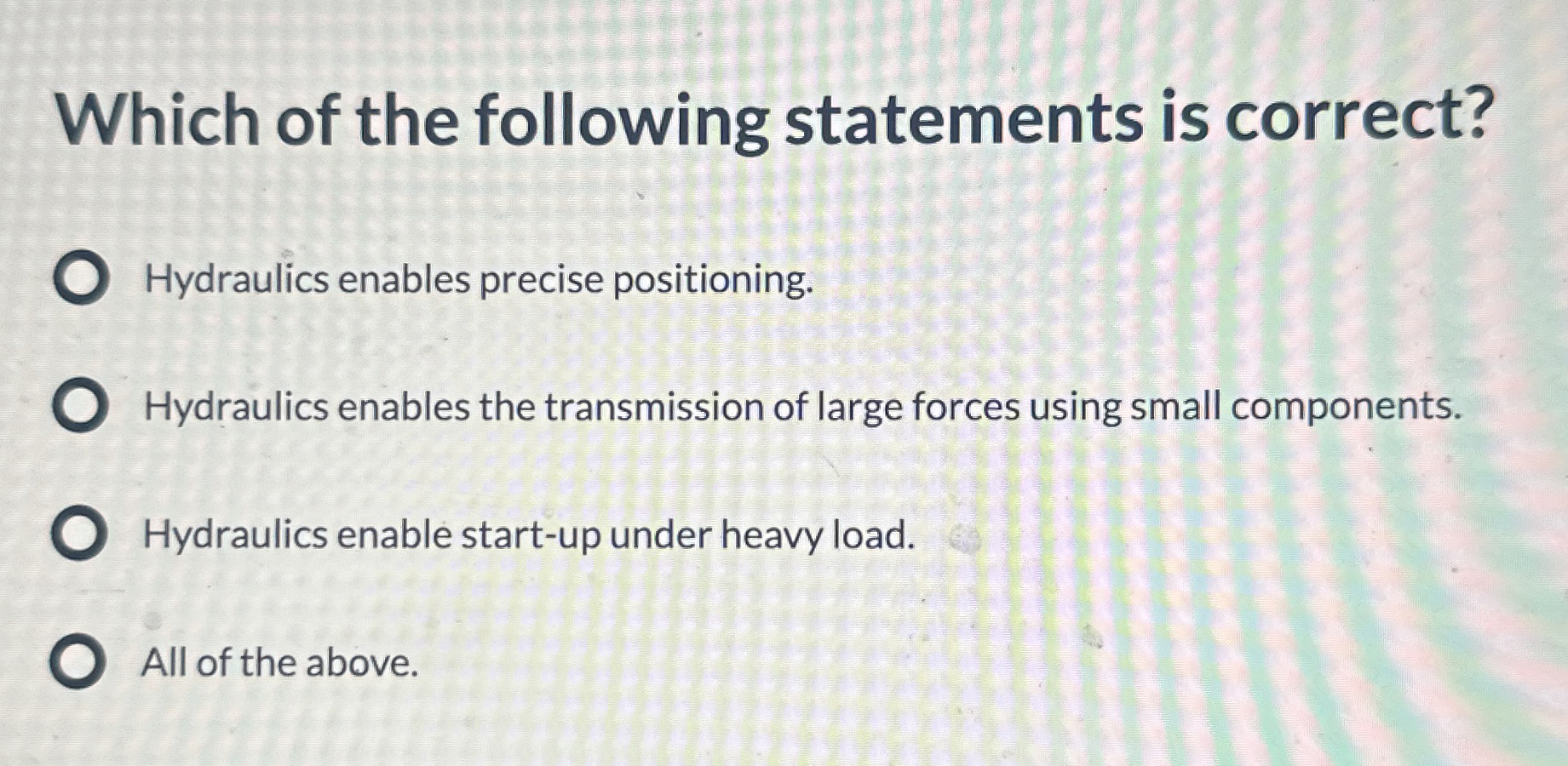 Which of the following statements is correct?