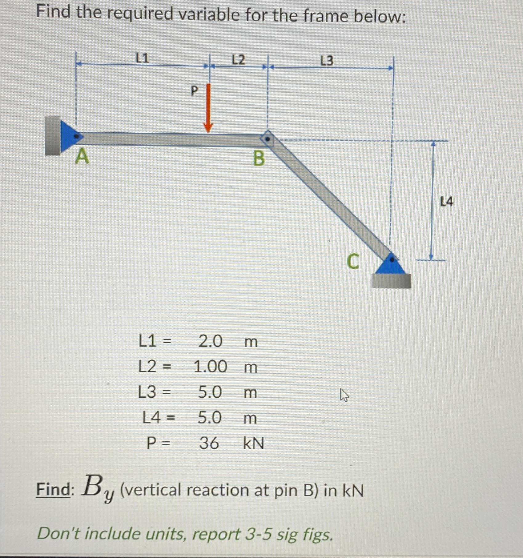 Find the required variable for the frame below: L