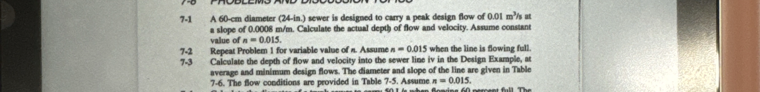 7 - 1 A 6 0 - c m diameter ( 2 4 - i n . ) sewer