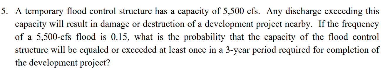 A temporary flood control structure has a