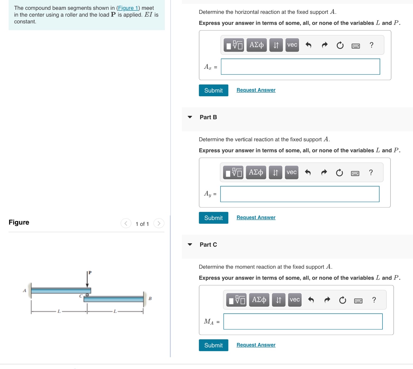 The compound beam segments shown in ( Figure 1 )