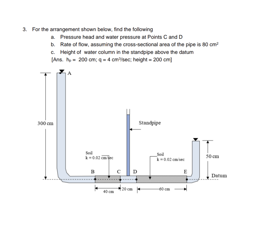 For the arrangement shown below, find the