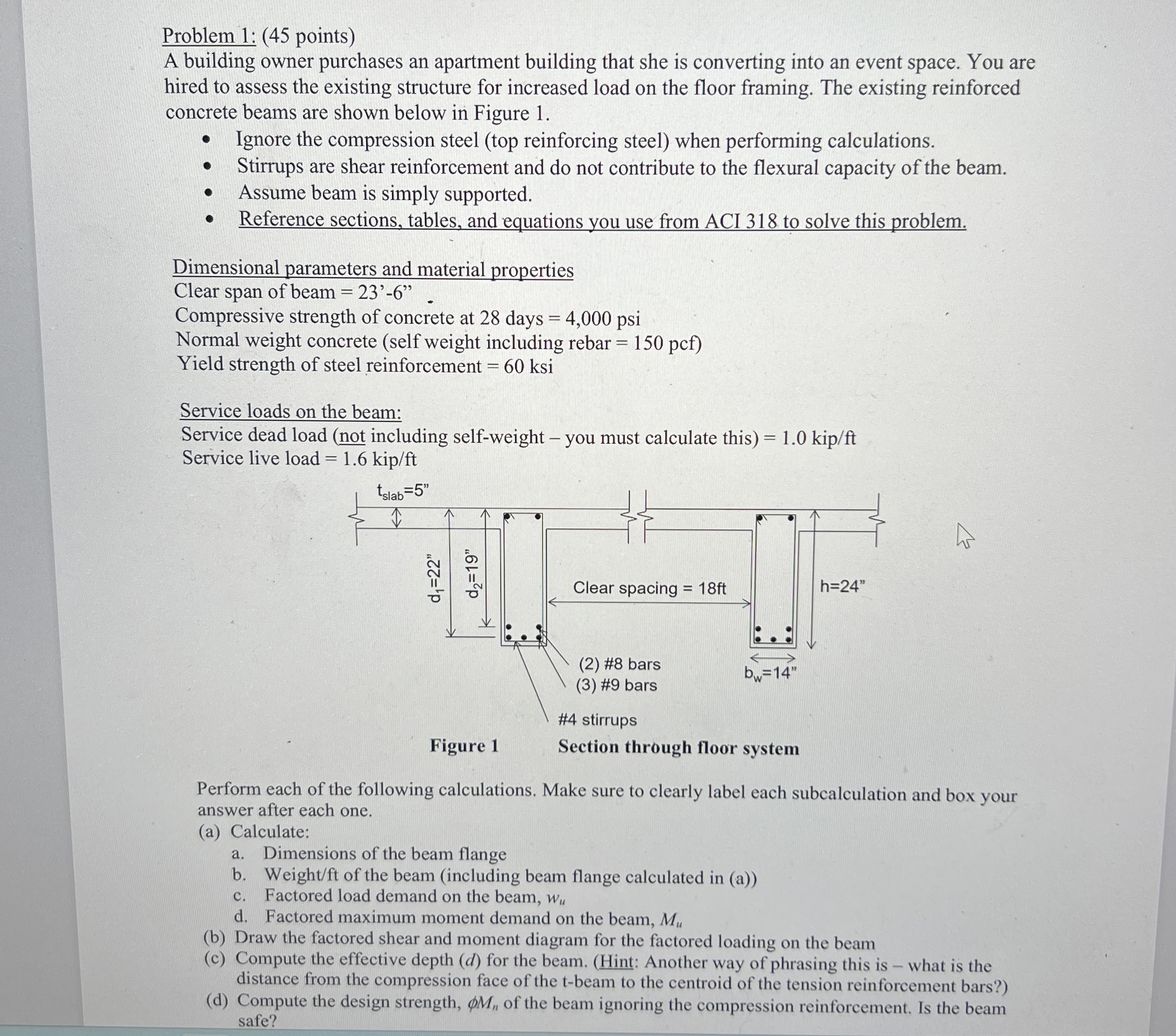 Problem 1 : ( 4 5 points ) A building owner
