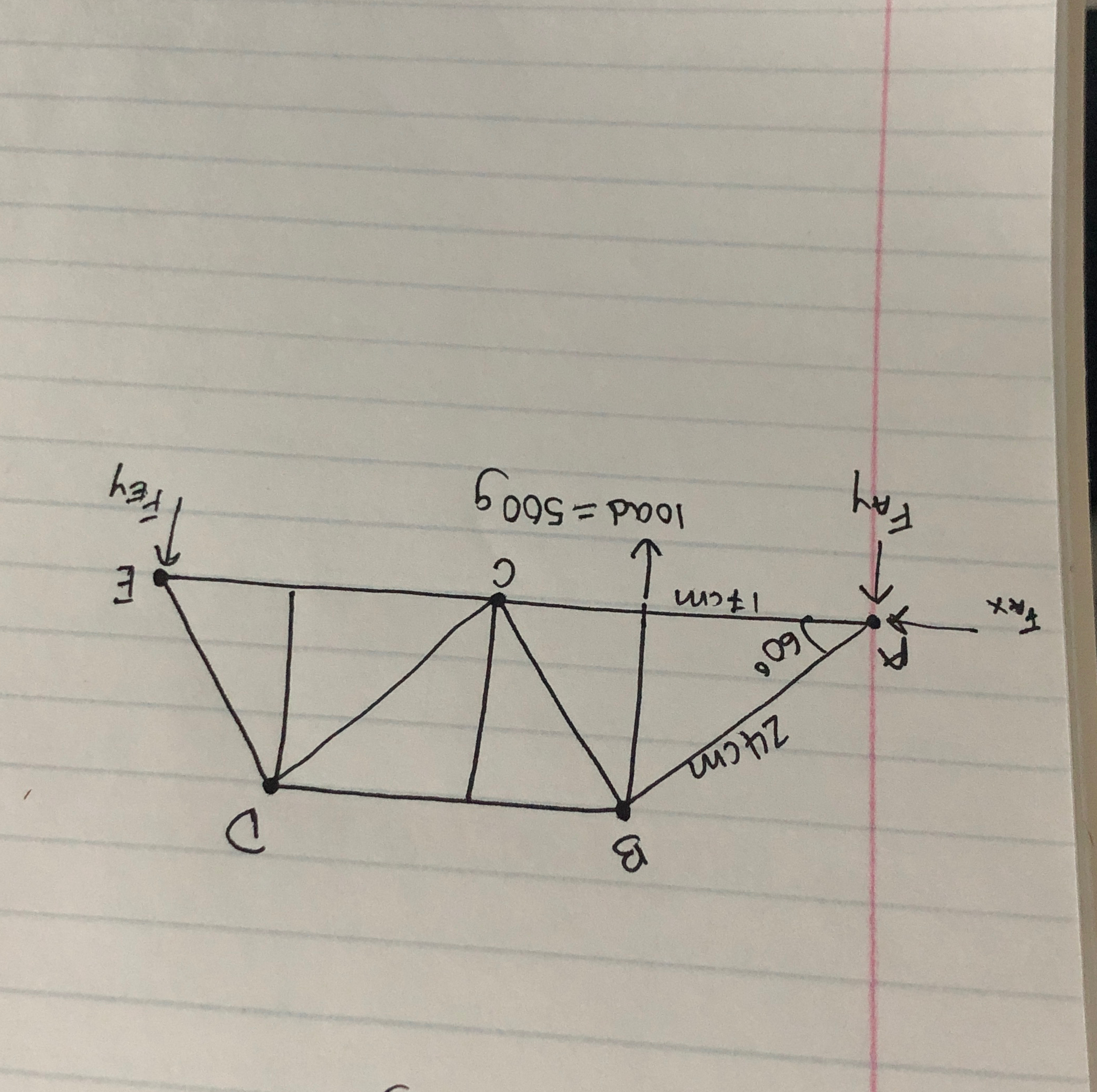 draw Free body diagram, calculate reaction forces