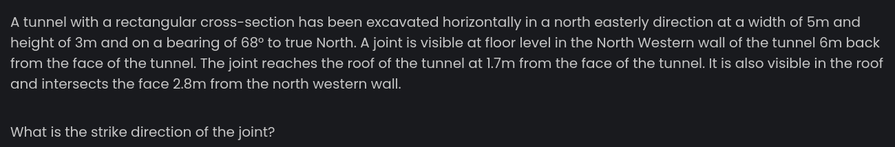A tunnel with a rectangular cross - section has