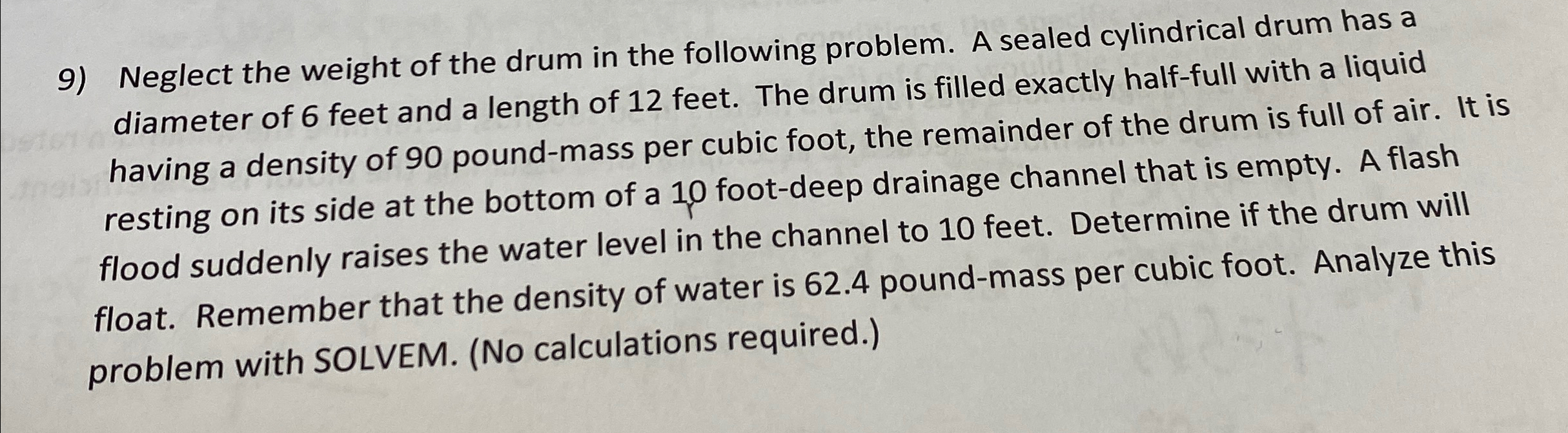 Neglect the weight of the drum in the following