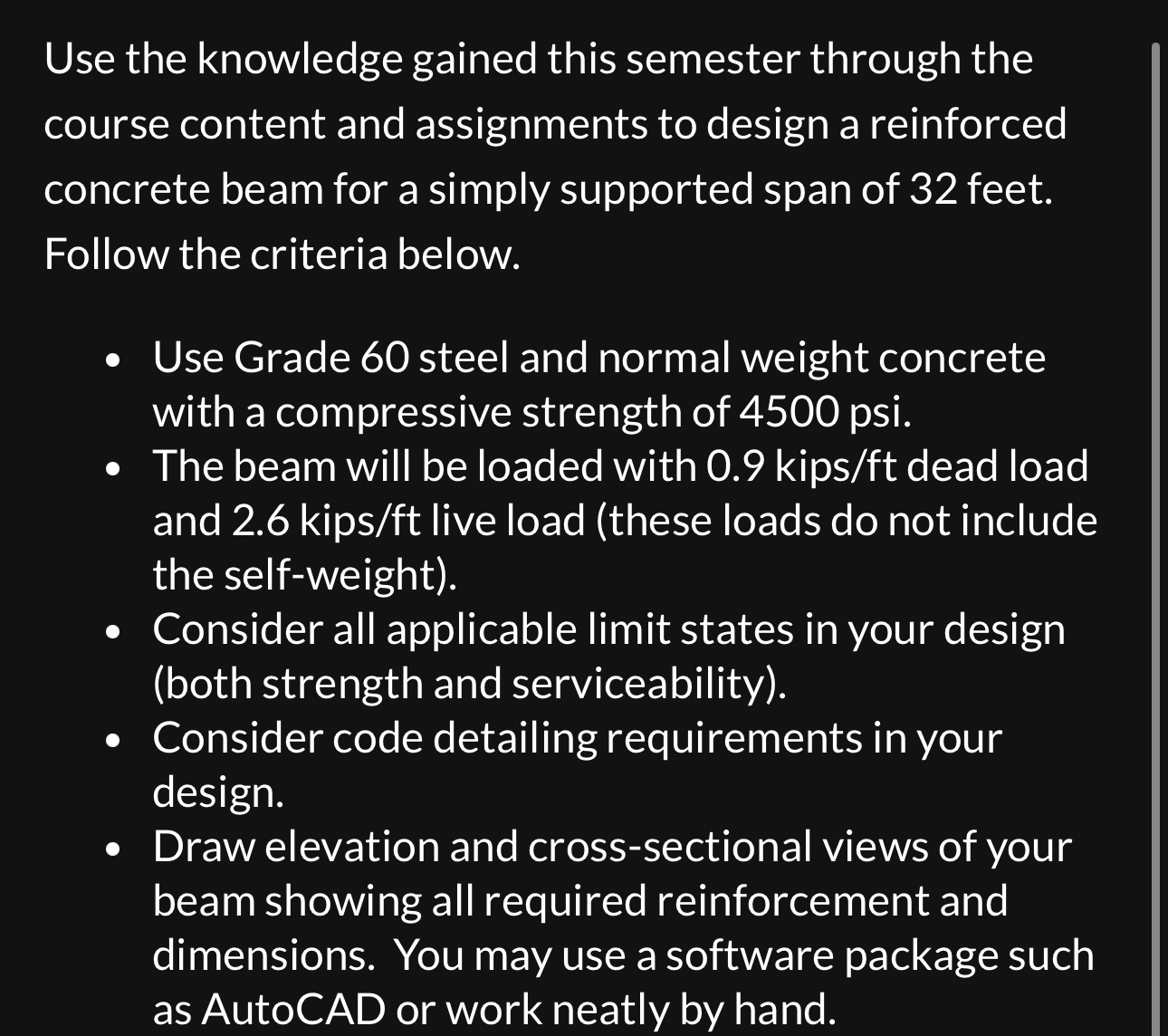 Use the knowledge gained this semester through