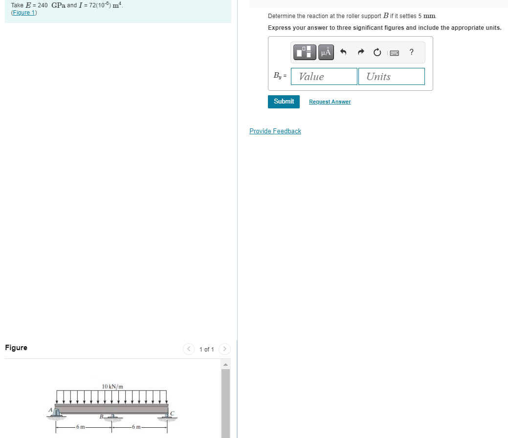 Determine the reaction at the roller support B if