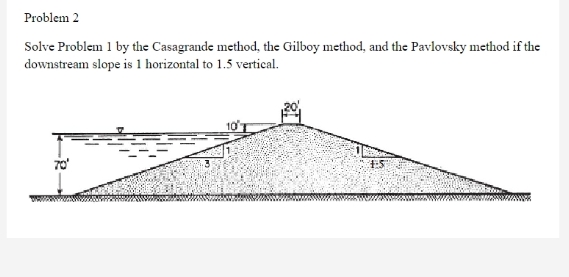 Problem 2 Solve Problem 1 by the Casagrande